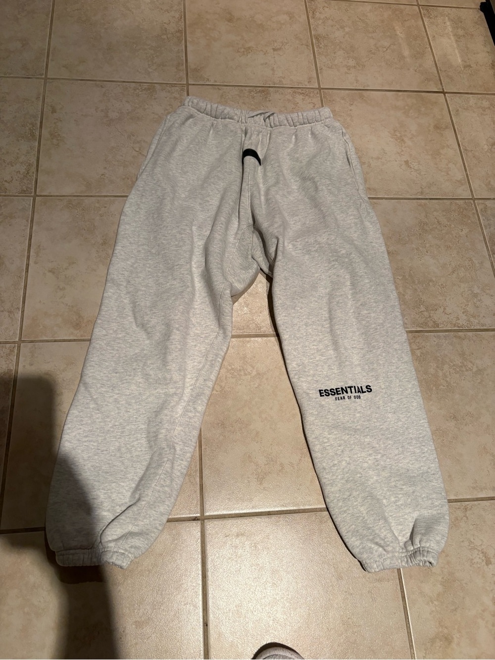 ESSENTIALS Light Gray Fleece Sweatpants